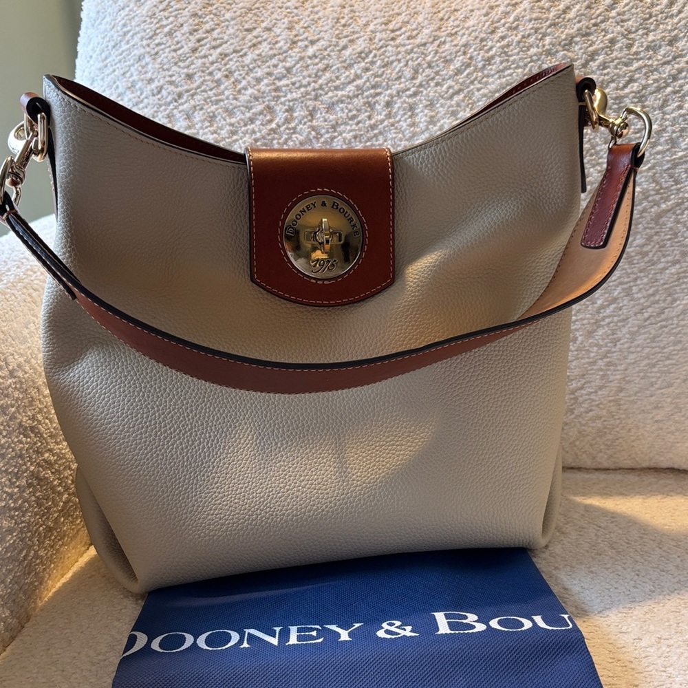 Dooney & Bourke Tan and Brown Hobo Bag